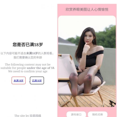 欣奇随机美图源码下载 - 正能量引导页+API接口